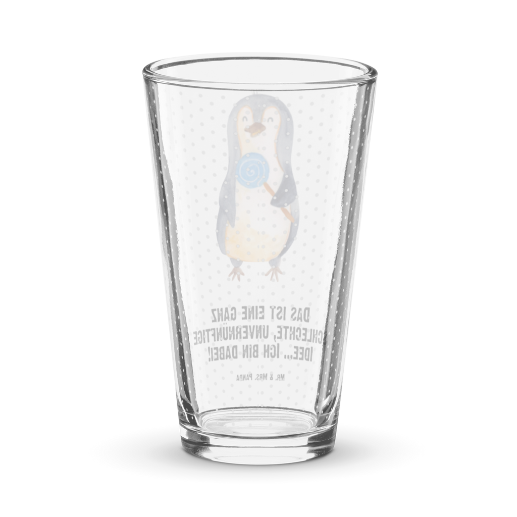 Premium Trinkglas Pinguin Lolli Trinkglas, Glas, Pint Glas, Bierglas, Cocktail Glas, Wasserglas, Pinguin, Pinguine, Lolli, Süßigkeiten, Blödsinn, Spruch, Rebell, Gauner, Ganove, Rabauke