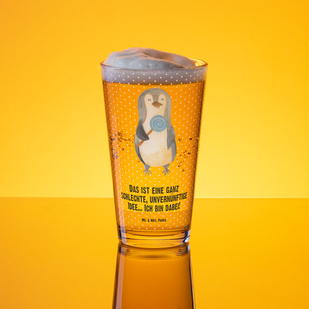 Premium Trinkglas Pinguin Lolli Trinkglas, Glas, Pint Glas, Bierglas, Cocktail Glas, Wasserglas, Pinguin, Pinguine, Lolli, Süßigkeiten, Blödsinn, Spruch, Rebell, Gauner, Ganove, Rabauke