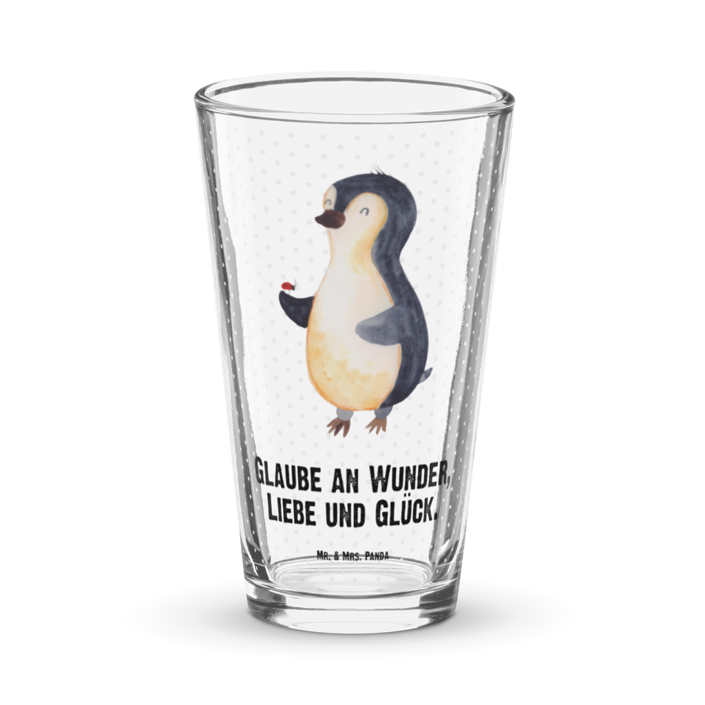 Premium Trinkglas Pinguin Marienkäfer Trinkglas, Glas, Pint Glas, Bierglas, Cocktail Glas, Wasserglas, Pinguin, Pinguine, Marienkäfer, Liebe, Wunder, Glück, Freude, Lebensfreude