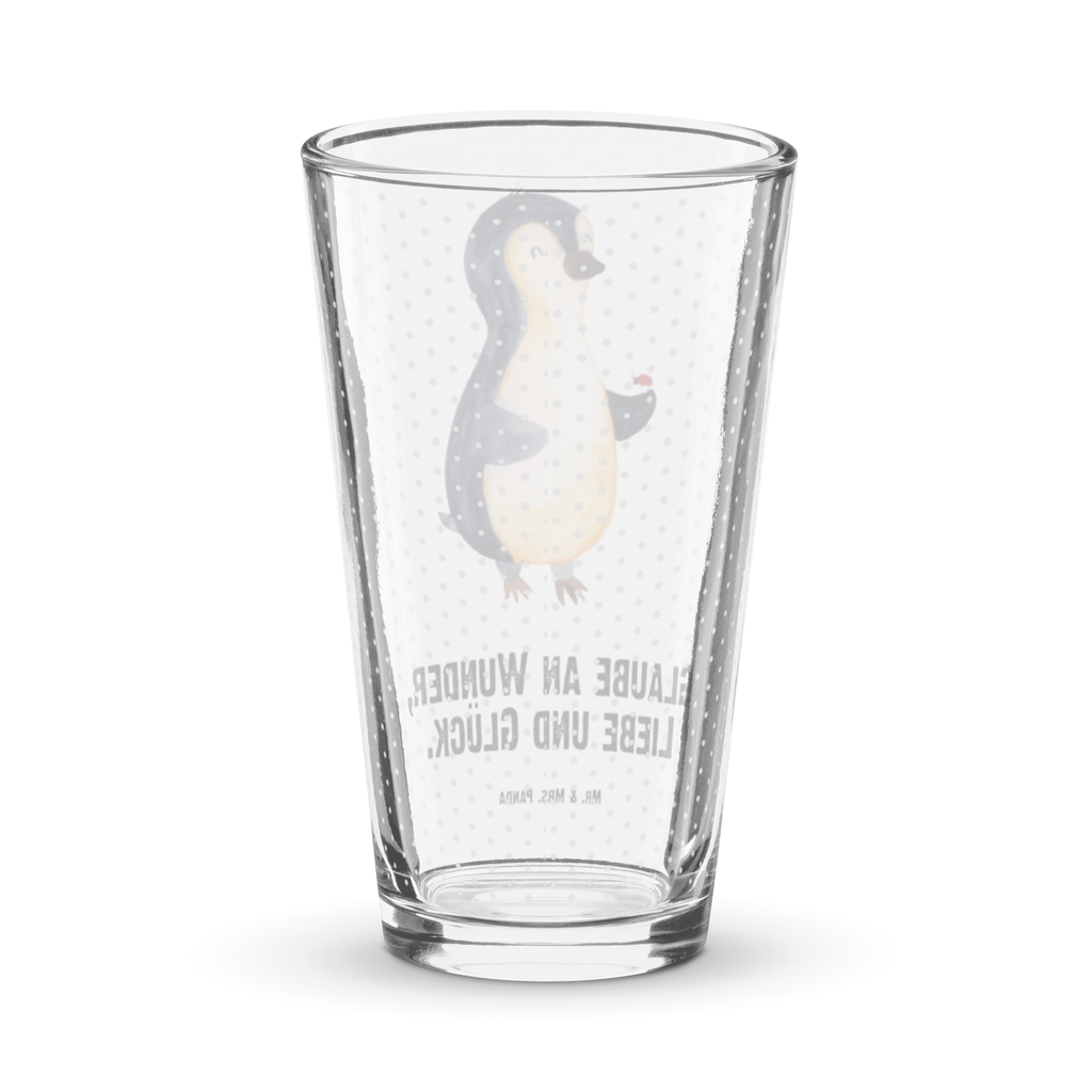 Premium Trinkglas Pinguin Marienkäfer Trinkglas, Glas, Pint Glas, Bierglas, Cocktail Glas, Wasserglas, Pinguin, Pinguine, Marienkäfer, Liebe, Wunder, Glück, Freude, Lebensfreude