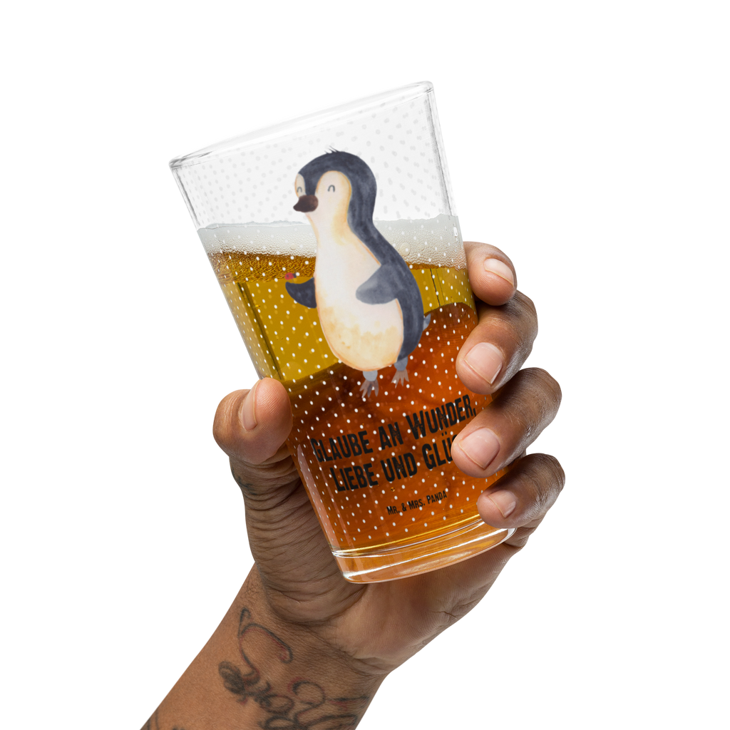 Premium Trinkglas Pinguin Marienkäfer Trinkglas, Glas, Pint Glas, Bierglas, Cocktail Glas, Wasserglas, Pinguin, Pinguine, Marienkäfer, Liebe, Wunder, Glück, Freude, Lebensfreude