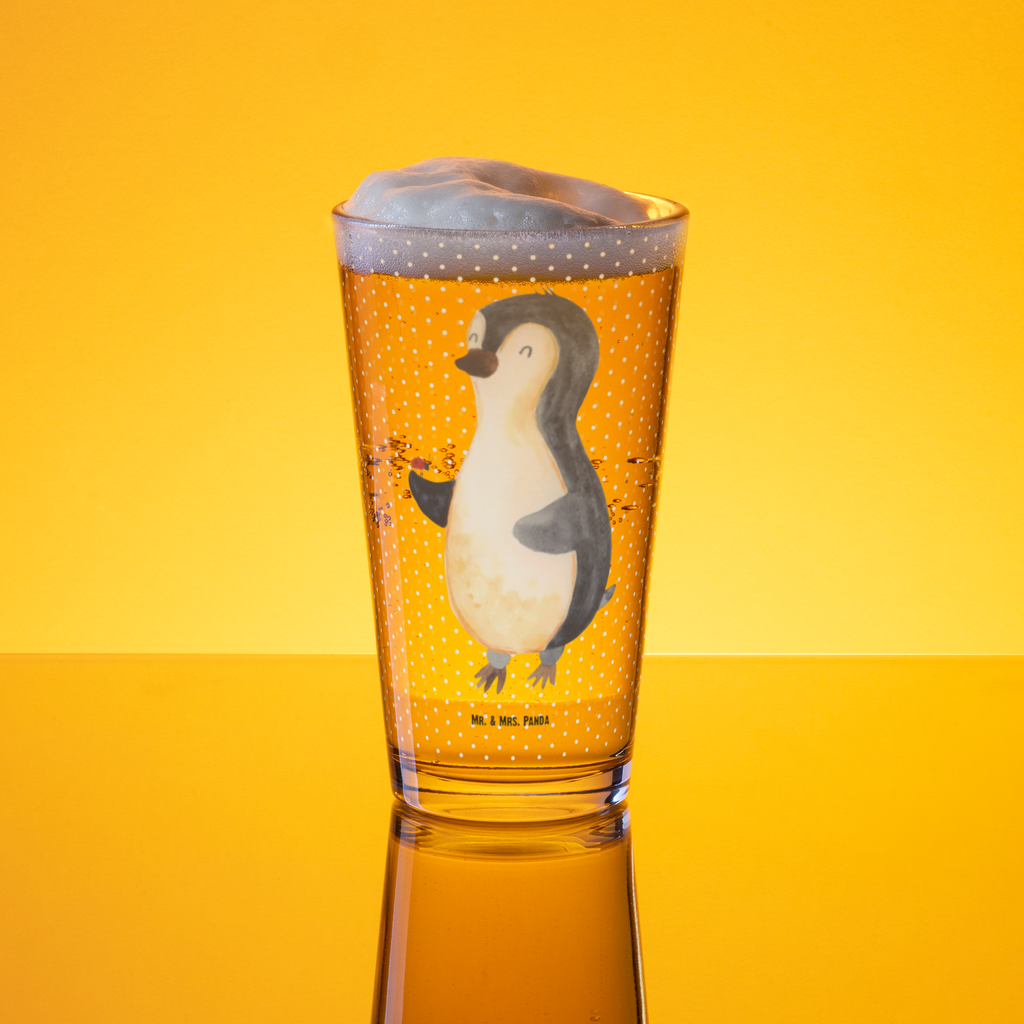 Premium Trinkglas Pinguin Marienkäfer Trinkglas, Glas, Pint Glas, Bierglas, Cocktail Glas, Wasserglas, Pinguin, Pinguine, Marienkäfer, Liebe, Wunder, Glück, Freude, Lebensfreude