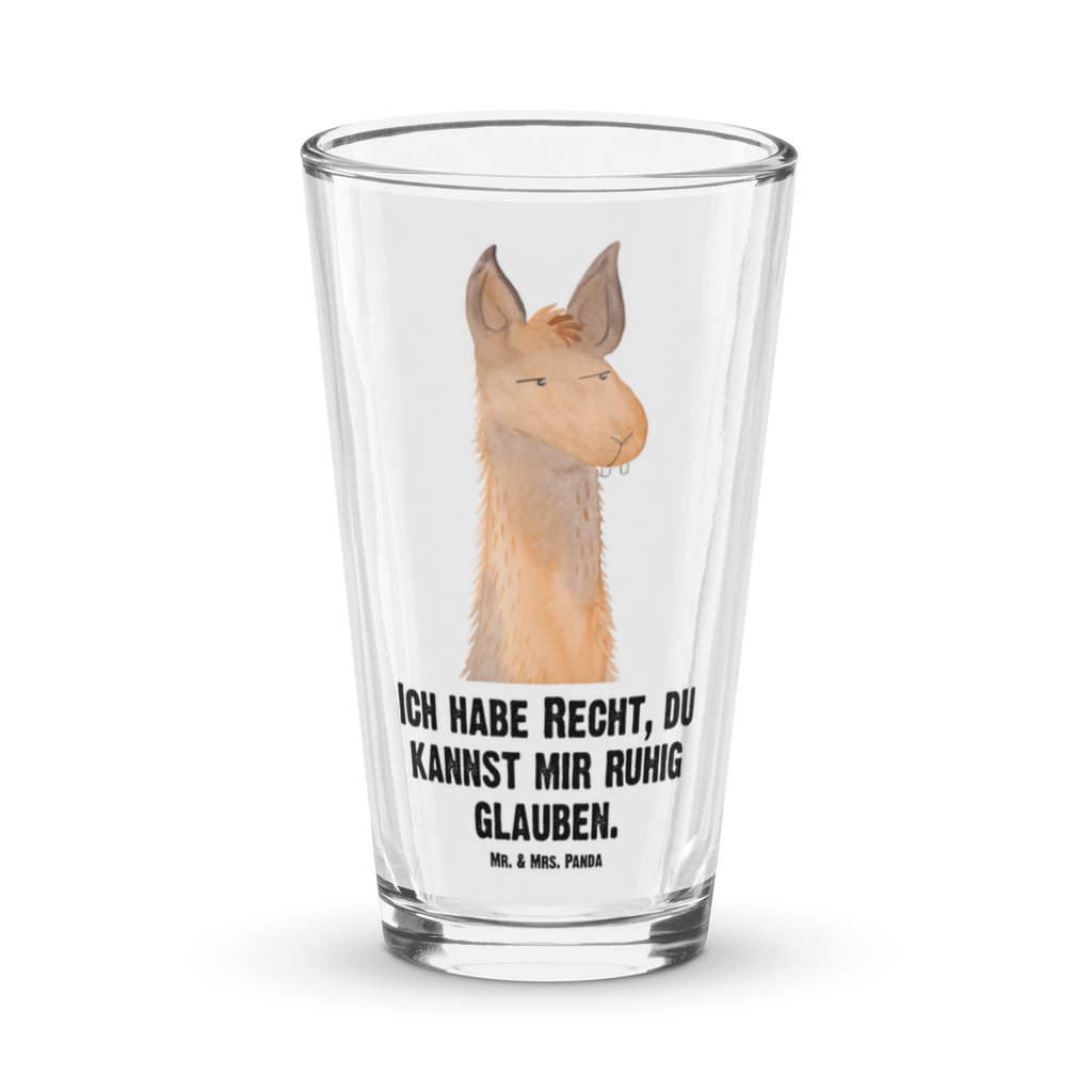 Premium Trinkglas Lamakopf genervt Trinkglas, Glas, Pint Glas, Bierglas, Cocktail Glas, Wasserglas, Lama, Alpaka, Lamas, Recht haben, genervt sein, Freundin, beste Freundin, Partnerin, Büro, Büroalltag, Chef, Chefin, Azubi