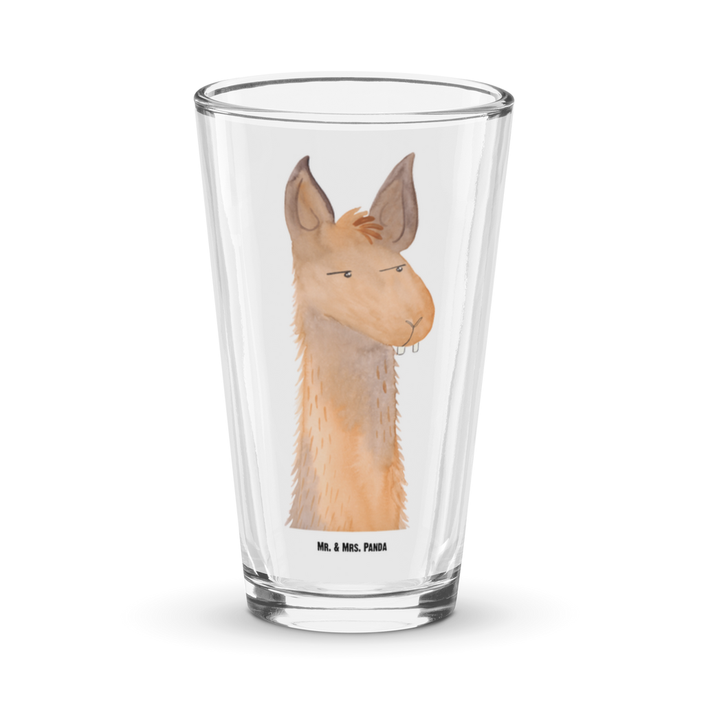 Premium Trinkglas Lamakopf genervt Trinkglas, Glas, Pint Glas, Bierglas, Cocktail Glas, Wasserglas, Lama, Alpaka, Lamas, Recht haben, genervt sein, Freundin, beste Freundin, Partnerin, Büro, Büroalltag, Chef, Chefin, Azubi