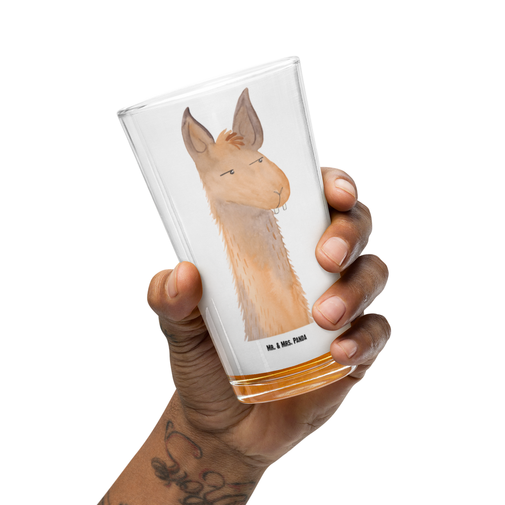 Premium Trinkglas Lamakopf genervt Trinkglas, Glas, Pint Glas, Bierglas, Cocktail Glas, Wasserglas, Lama, Alpaka, Lamas, Recht haben, genervt sein, Freundin, beste Freundin, Partnerin, Büro, Büroalltag, Chef, Chefin, Azubi
