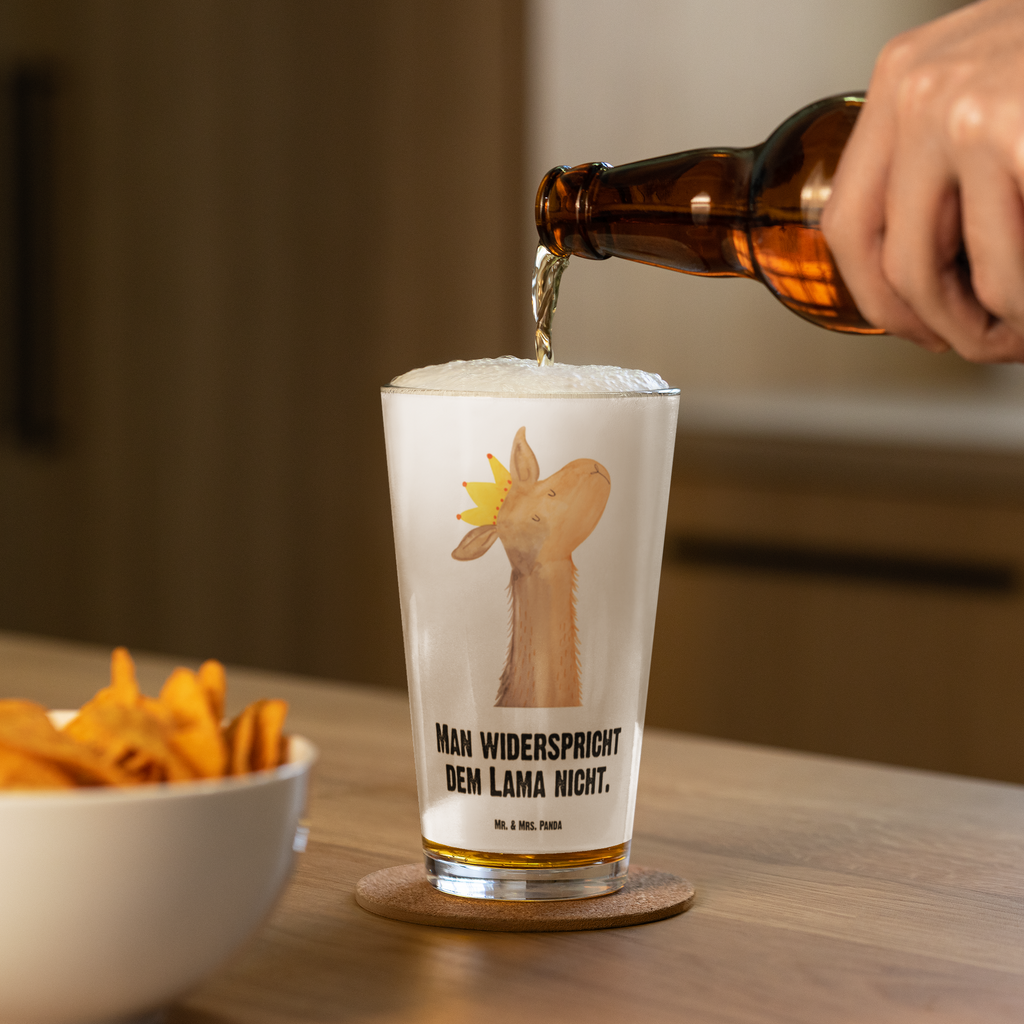 Premium Trinkglas Lamakopf König Trinkglas, Glas, Pint Glas, Bierglas, Cocktail Glas, Wasserglas, Lama, Alpaka, Lamas, König, Königin, Freundin, Mama, Papa, Büro Kollege, Kollegin, Chef, Vorgesetzter, Abi, Abitur