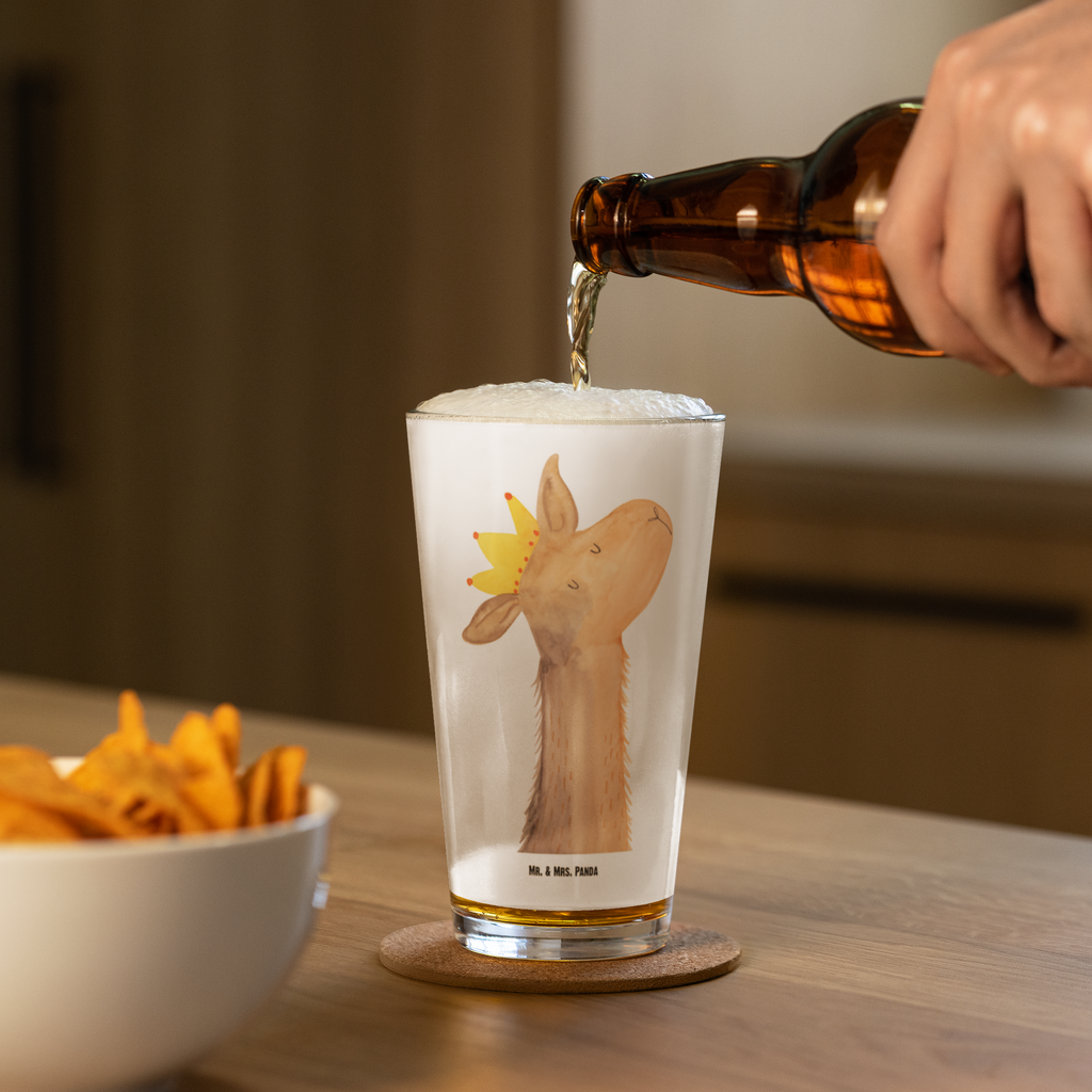 Premium Trinkglas Lamakopf König Trinkglas, Glas, Pint Glas, Bierglas, Cocktail Glas, Wasserglas, Lama, Alpaka, Lamas, König, Königin, Freundin, Mama, Papa, Büro Kollege, Kollegin, Chef, Vorgesetzter, Abi, Abitur