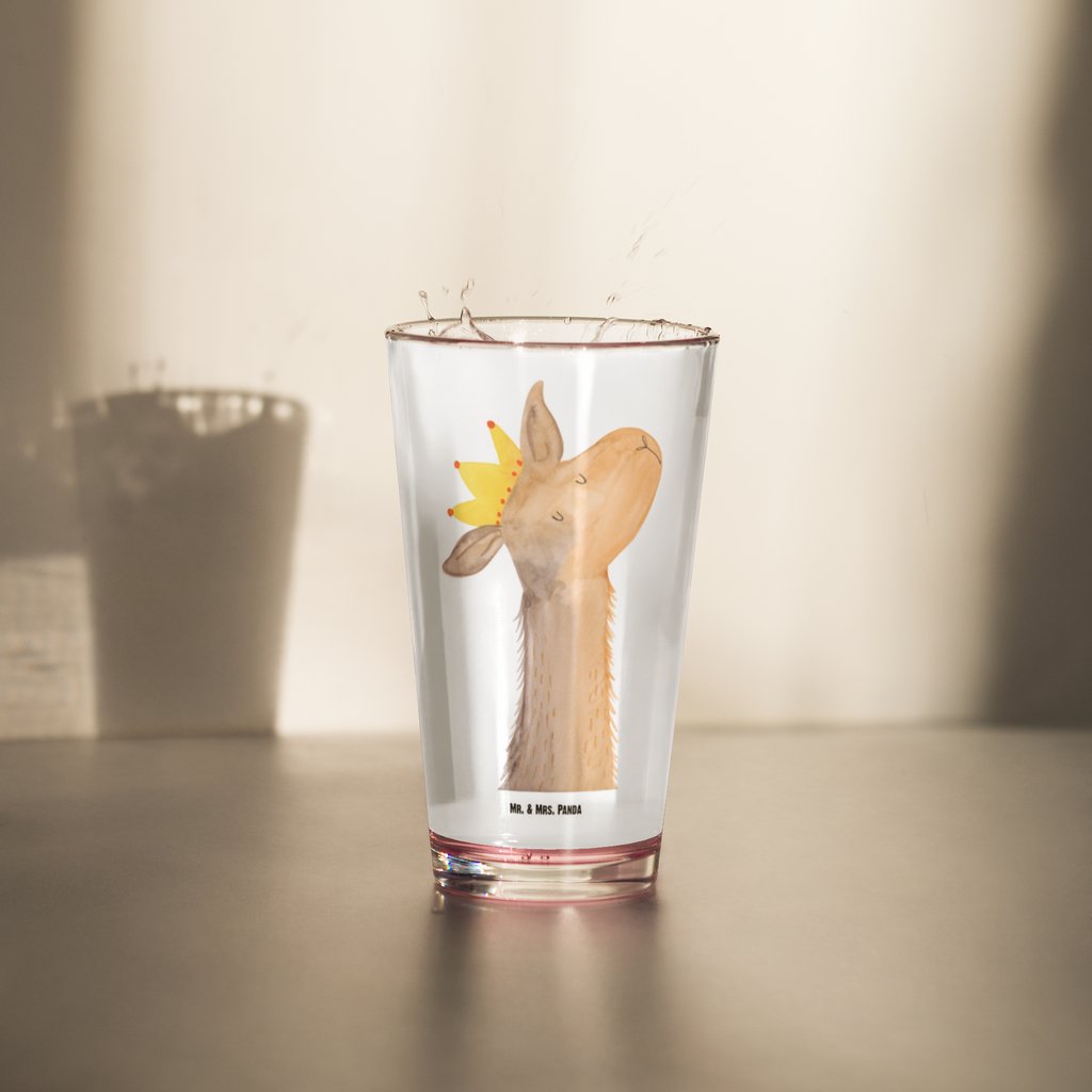 Premium Trinkglas Lamakopf König Trinkglas, Glas, Pint Glas, Bierglas, Cocktail Glas, Wasserglas, Lama, Alpaka, Lamas, König, Königin, Freundin, Mama, Papa, Büro Kollege, Kollegin, Chef, Vorgesetzter, Abi, Abitur