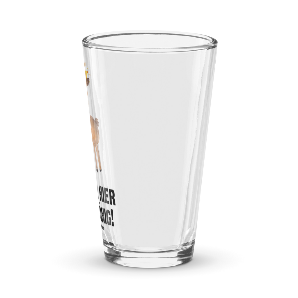 Premium Trinkglas Lama König Trinkglas, Glas, Pint Glas, Bierglas, Cocktail Glas, Wasserglas, Lama, Alpaka, Lamas, König, Königin, Freundin, Mama, Papa, Büro Kollege, Kollegin, Chef, Vorgesetzter, Abi, Abitur