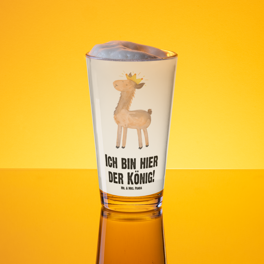 Premium Trinkglas Lama König Trinkglas, Glas, Pint Glas, Bierglas, Cocktail Glas, Wasserglas, Lama, Alpaka, Lamas, König, Königin, Freundin, Mama, Papa, Büro Kollege, Kollegin, Chef, Vorgesetzter, Abi, Abitur