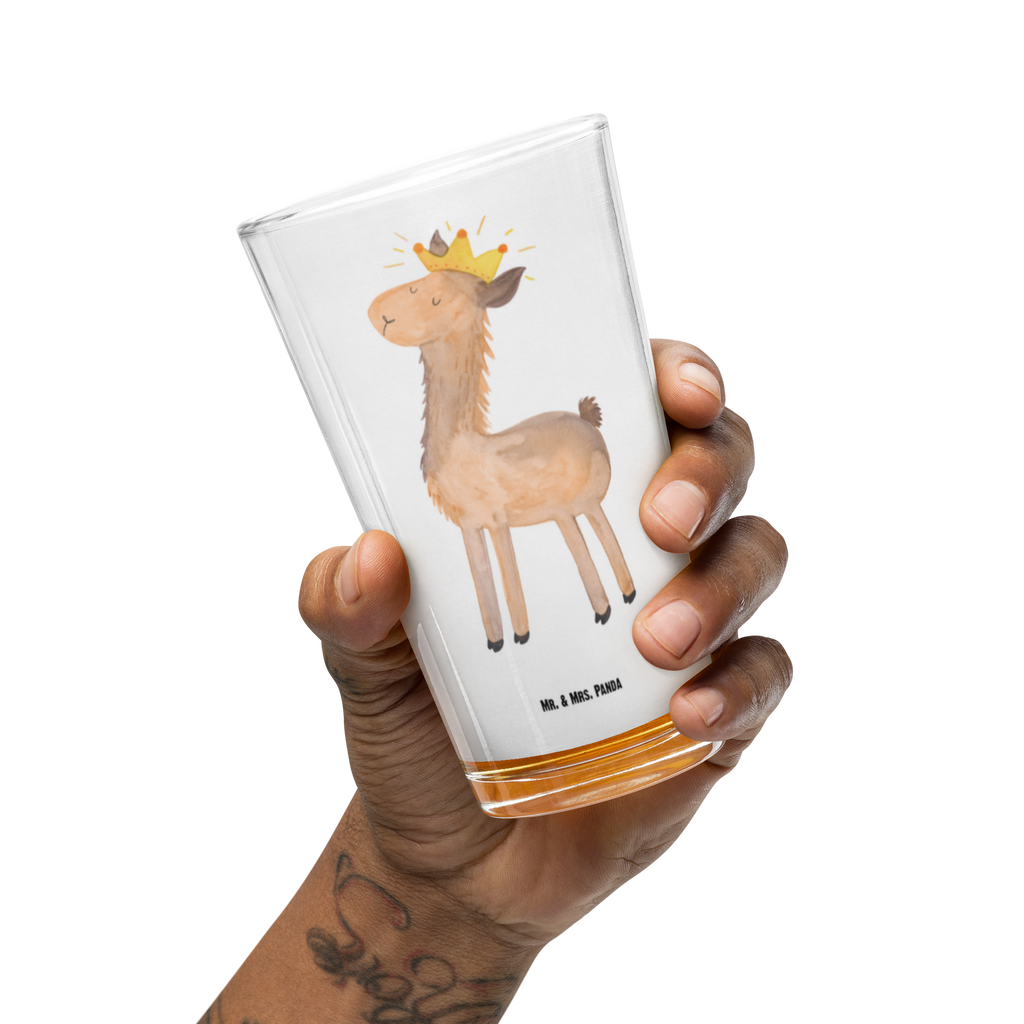 Premium Trinkglas Lama König Trinkglas, Glas, Pint Glas, Bierglas, Cocktail Glas, Wasserglas, Lama, Alpaka, Lamas, König, Königin, Freundin, Mama, Papa, Büro Kollege, Kollegin, Chef, Vorgesetzter, Abi, Abitur