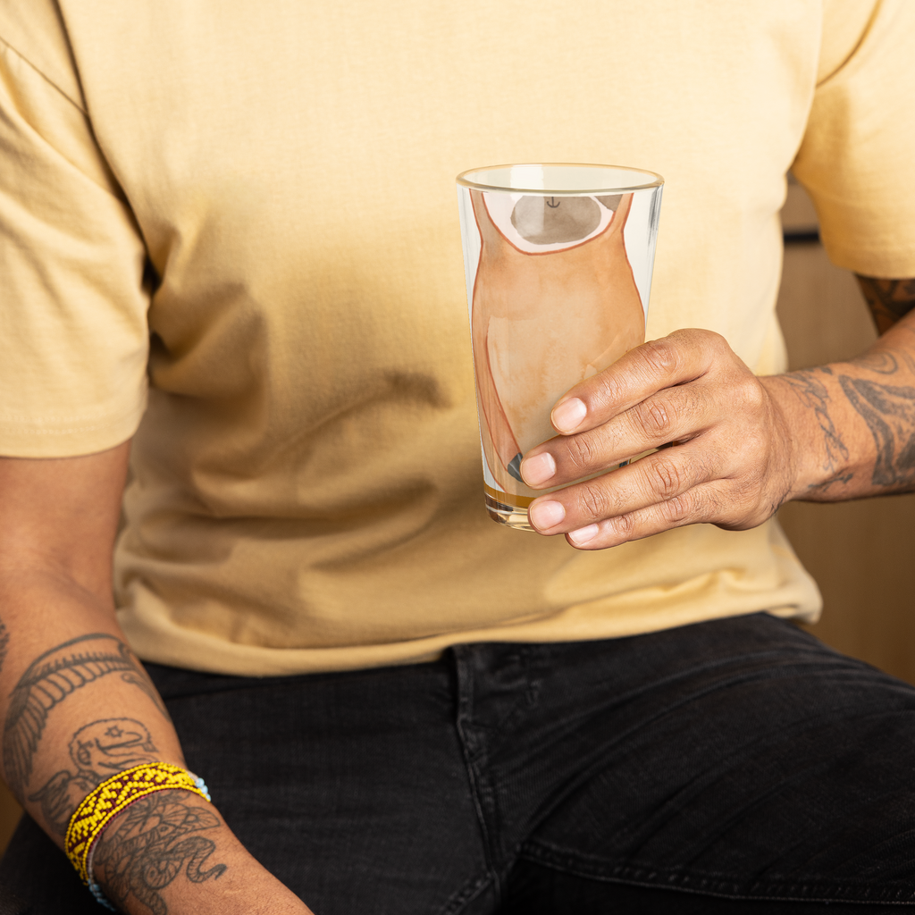 Premium Trinkglas Faultier Zufrieden Trinkglas, Glas, Pint Glas, Bierglas, Cocktail Glas, Wasserglas, Faultier, Faultier Geschenk, Faultier Deko, Faultiere, faul, Lieblingstier, Pause, relaxen, Glück, glücklich, zufrieden, happy, Zufriedenheit, Gelassenheit, Ruhe, Frieden