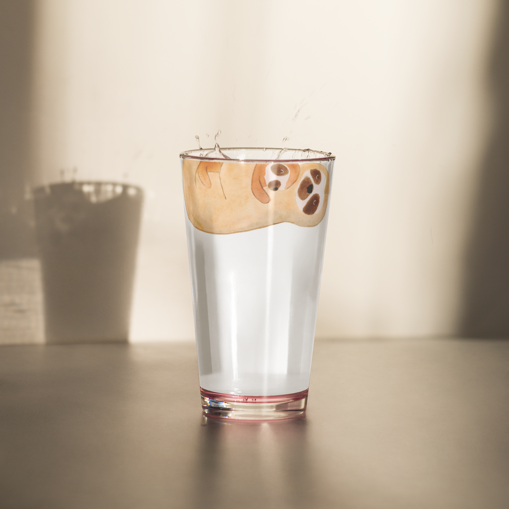 Premium Trinkglas Faultier mit Kind Trinkglas, Glas, Pint Glas, Bierglas, Cocktail Glas, Wasserglas, Faultier, Faultier Geschenk, Faultier Deko, Kind, Baby, Liebe, Mutter, Mama, Geburt, Kinder, Faulheit, Spaß, Niedlichkeit