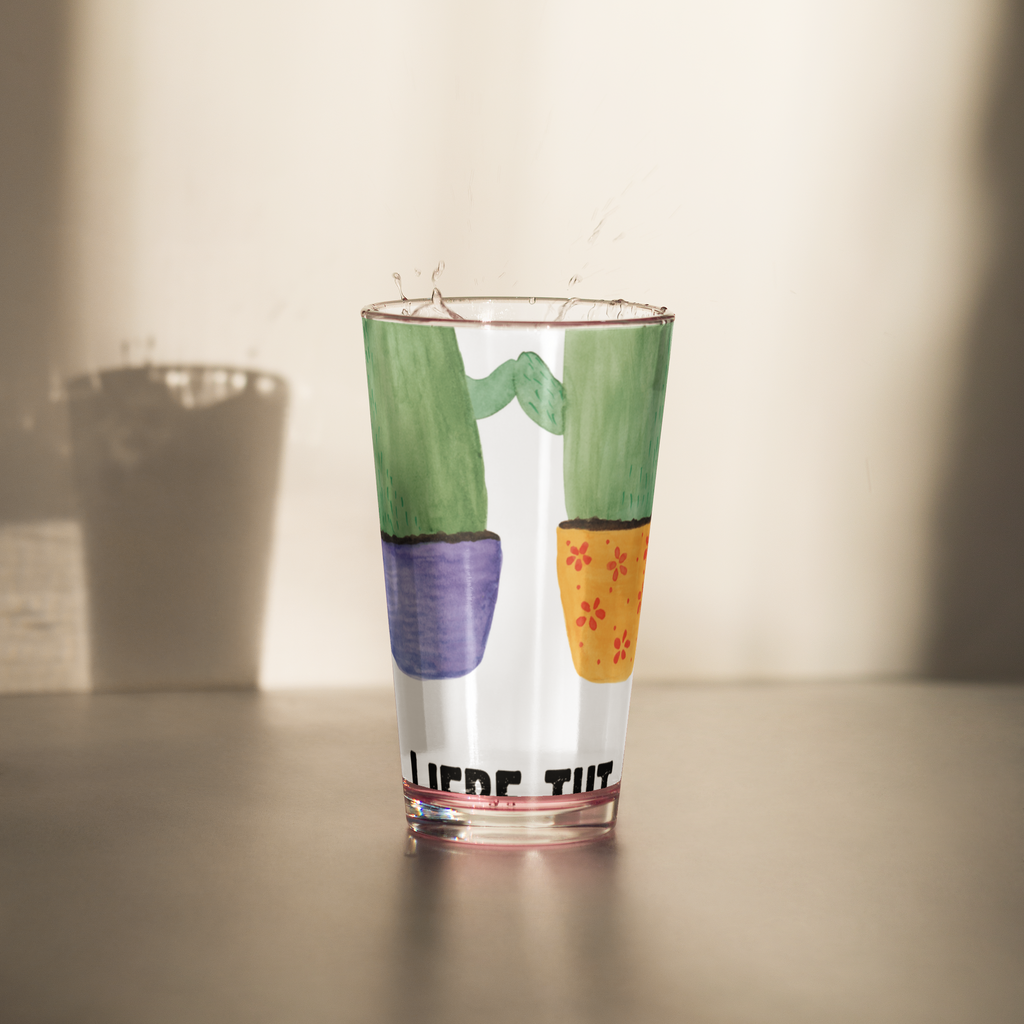 Premium Trinkglas Kaktus Liebe Trinkglas, Glas, Pint Glas, Bierglas, Cocktail Glas, Wasserglas, Kaktus, Kakteen, Liebe, Liebesbeweis, Liebesbotschaft, Liebesnachricht, Love, Kaktusliebe, Paar, Pärchen, Trennung, Streit, Versöhnung, Freundschaft, Verlobung, Hochzeit