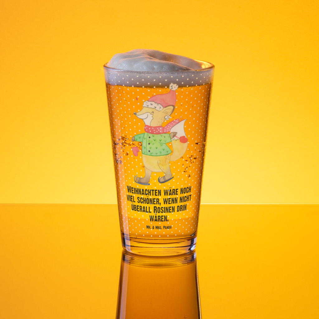 Premium Trinkglas Fuchs  Schlittschuhe Trinkglas, Glas, Pint Glas, Bierglas, Cocktail Glas, Wasserglas, Winter, Weihnachten, Weihnachtsdeko, Nikolaus, Advent, Heiligabend, Wintermotiv, Weihnachtsmann, Weihnachtstage, Weihnachtsbaum, Tannenbaum, Weihnachtszeit