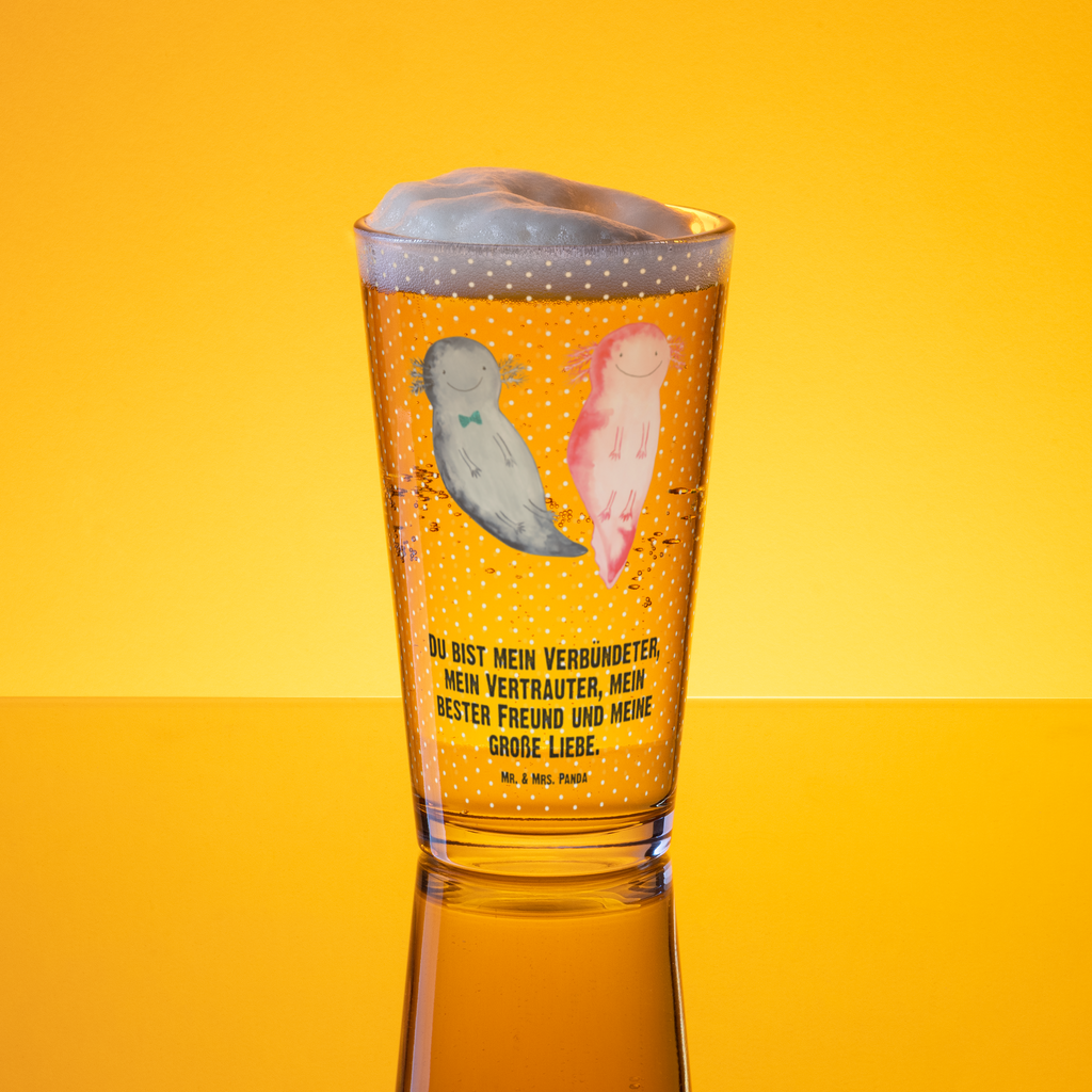 Premium Trinkglas Axolotl Axel+Lotte Trinkglas, Glas, Pint Glas, Bierglas, Cocktail Glas, Wasserglas, Axolotl, Molch, Axolot, Schwanzlurch, Lurch, Lurche, Liebe, große Liebe, Liebesbeweis, Freund, Verlobter, Ehemann, Jahrestag, Valentinstag