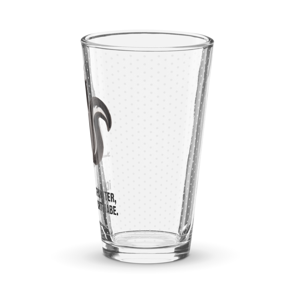 Premium Trinkglas Stinktier sitzend Trinkglas, Glas, Pint Glas, Bierglas, Cocktail Glas, Wasserglas, Stinktier, Skunk, Wildtier, Raubtier, Stinker, Stinki, Spruch, Büro, Recht, Besserwisser