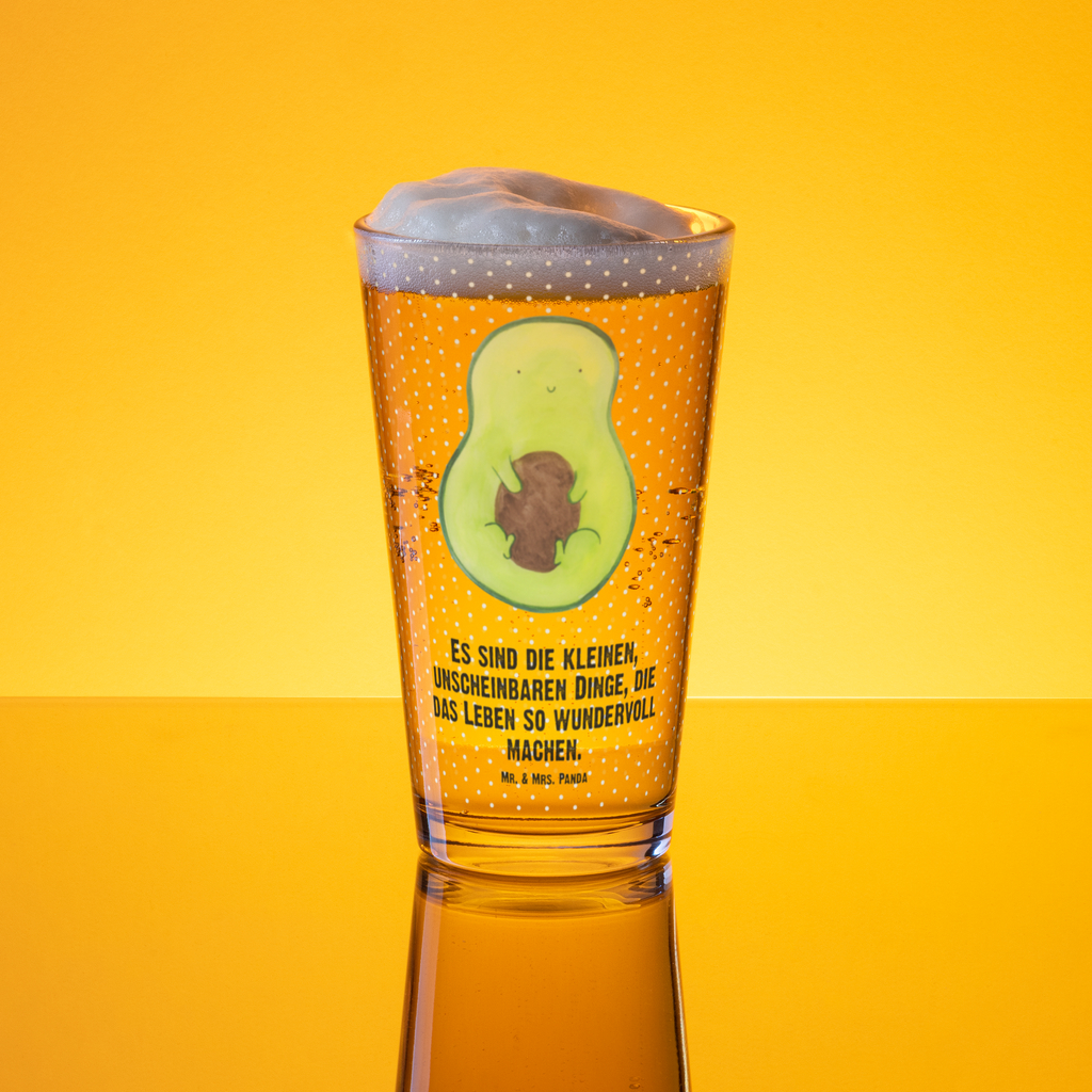 Premium Trinkglas Avocado mit Kern Trinkglas, Glas, Pint Glas, Bierglas, Cocktail Glas, Wasserglas, Avocado, Veggie, Vegan, Gesund, Avokado, Avocadokern, Kern, Pflanze, Spruch Leben