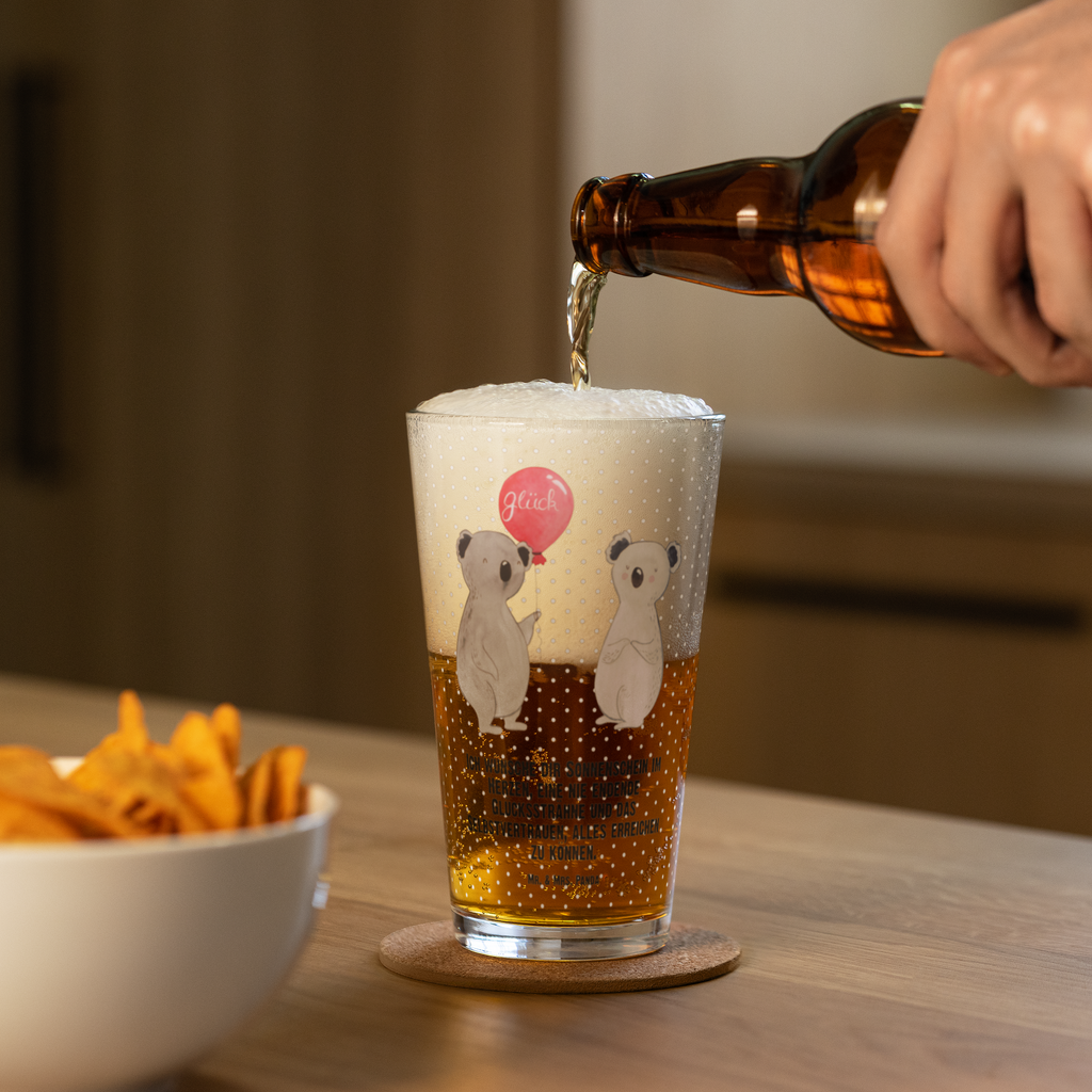 Premium Trinkglas Koala Luftballon Trinkglas, Glas, Pint Glas, Bierglas, Cocktail Glas, Wasserglas, Koala, Koalabär, Luftballon, Party, Geburtstag, Geschenk