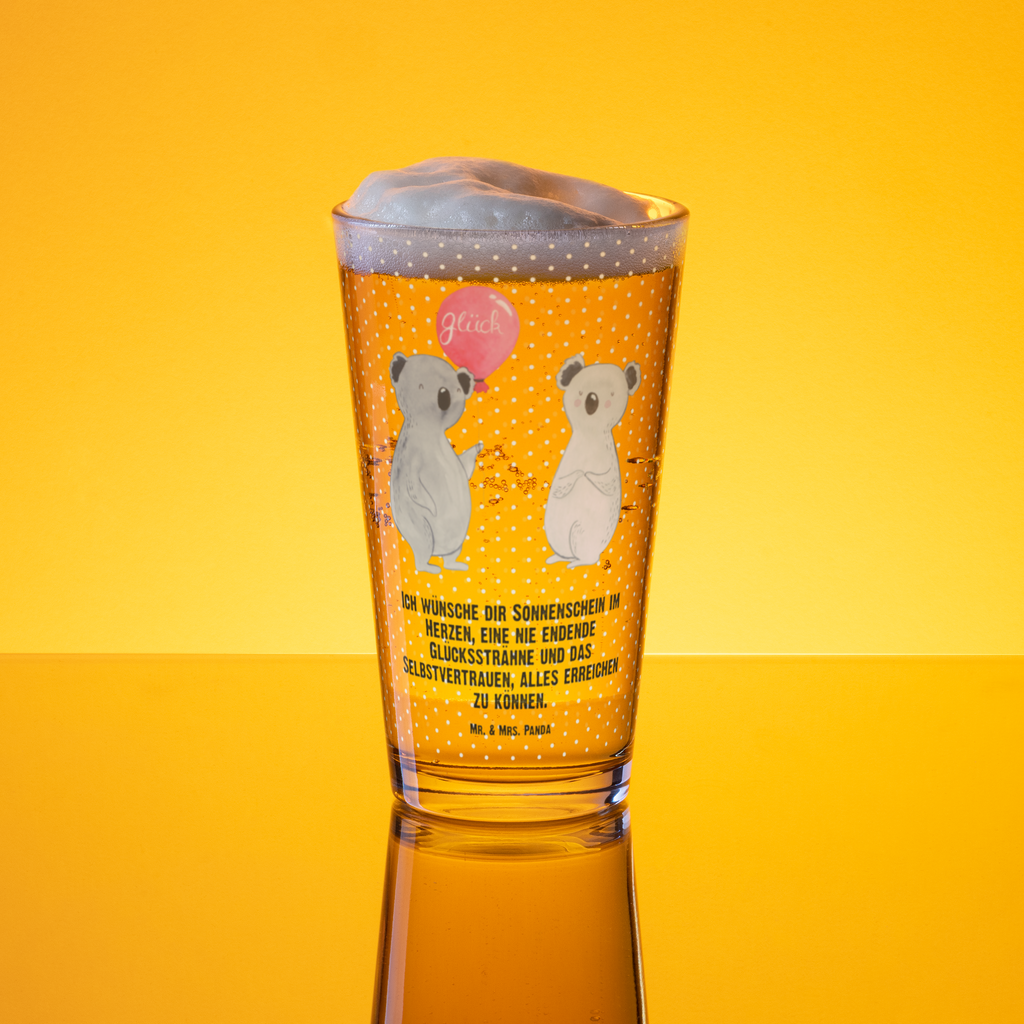 Premium Trinkglas Koala Luftballon Trinkglas, Glas, Pint Glas, Bierglas, Cocktail Glas, Wasserglas, Koala, Koalabär, Luftballon, Party, Geburtstag, Geschenk