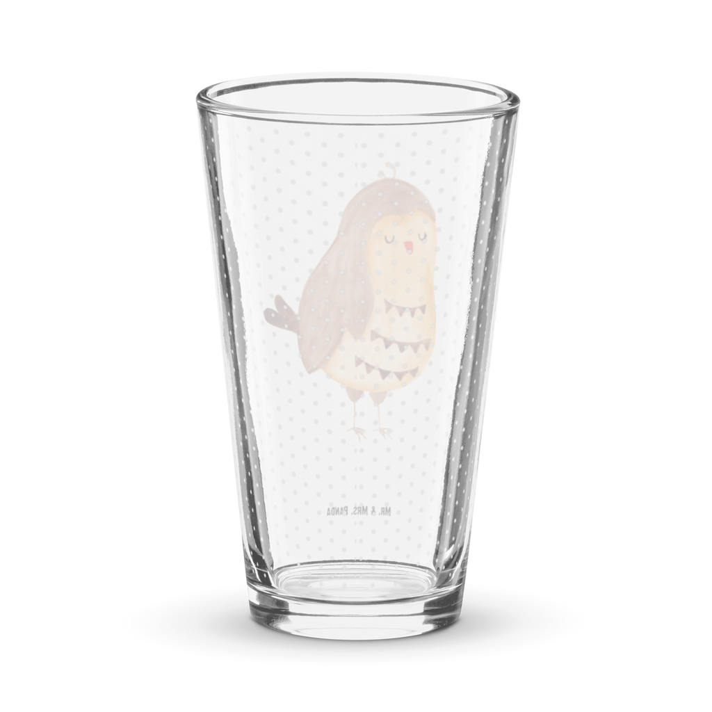 Premium Trinkglas Eule Zufrieden Trinkglas, Glas, Pint Glas, Bierglas, Cocktail Glas, Wasserglas, Eule, Eule Spruch, Eule deko, Owl, Liebe Spruch, Romantisch, Wortspiel lustig, Spruch schön, Geschenk Hochzeitstag