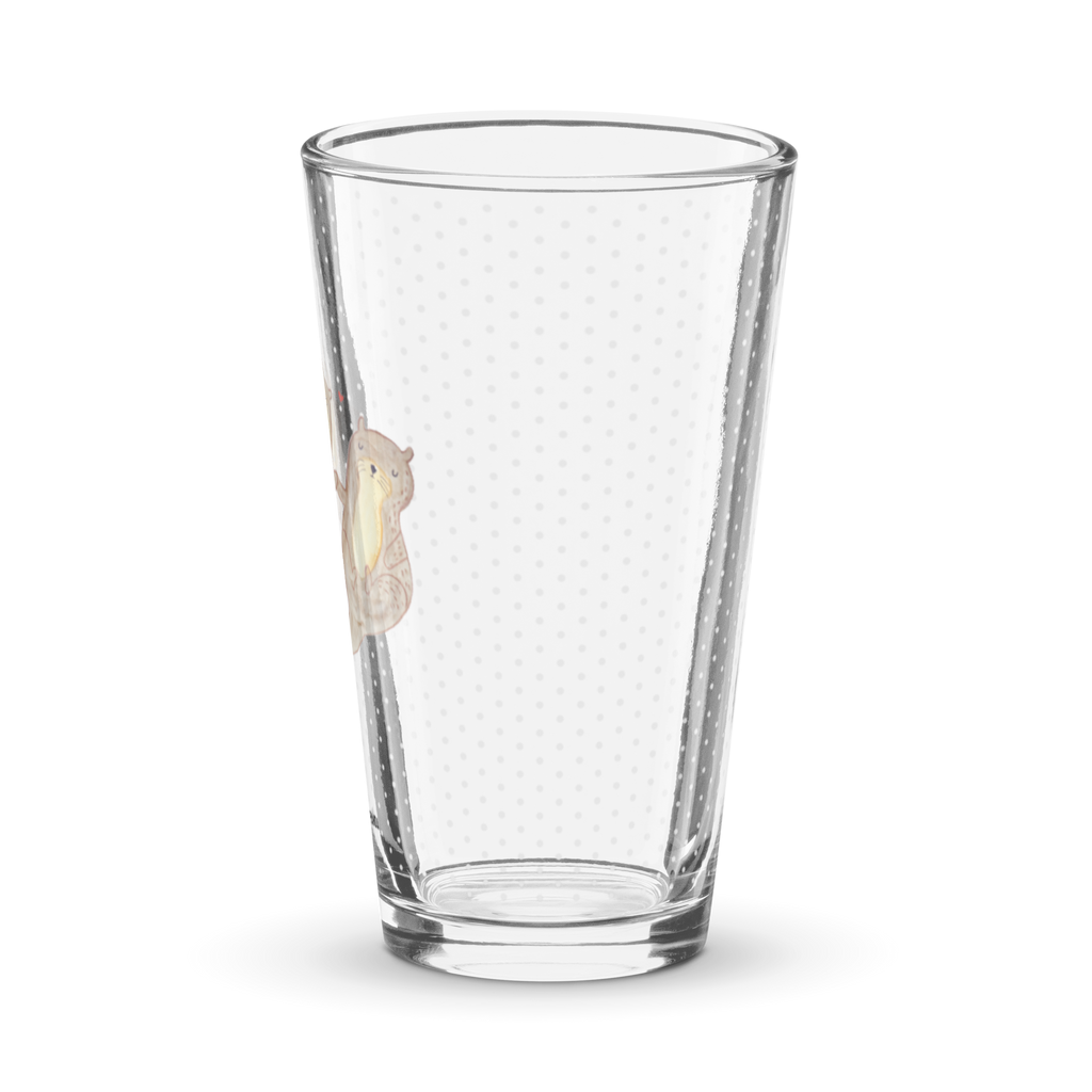 Premium Trinkglas Otter händchenhaltend Trinkglas, Glas, Pint Glas, Bierglas, Cocktail Glas, Wasserglas, Otter, Fischotter, Seeotter, Otter Seeotter See Otter