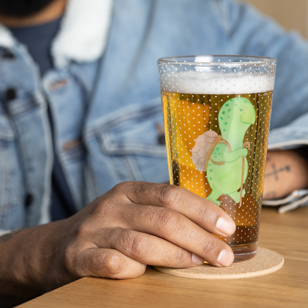 Premium Trinkglas Schildkröte Wanderer Trinkglas, Glas, Pint Glas, Bierglas, Cocktail Glas, Wasserglas, Schildkröte, Schildkröten, Motivation, Motivationsspruch, Motivationssprüche, Neuanfang