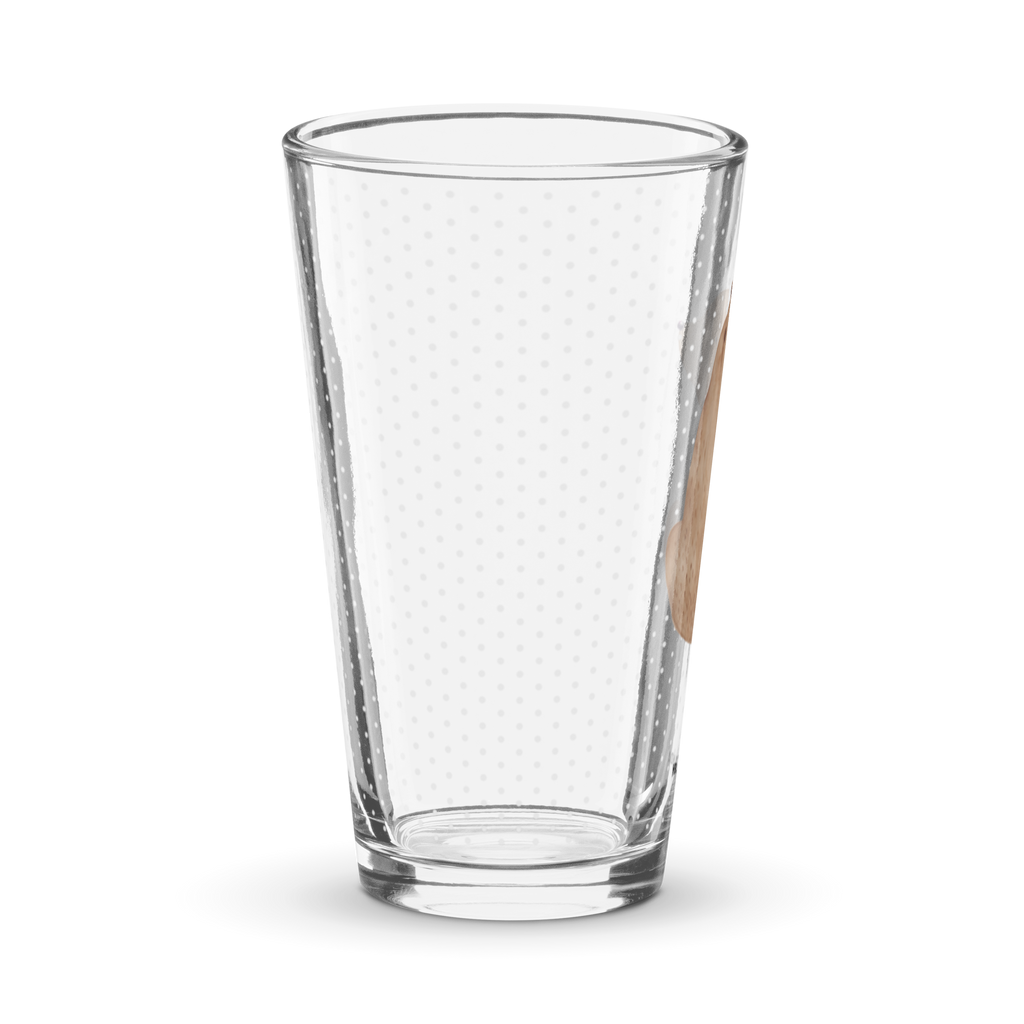 Premium Trinkglas Bär Schulterblick Trinkglas, Glas, Pint Glas, Bierglas, Cocktail Glas, Wasserglas, Bär, Teddy, Teddybär, Selbstachtung, Weltansicht, Motivation, Bären, Bärenliebe, Weisheit