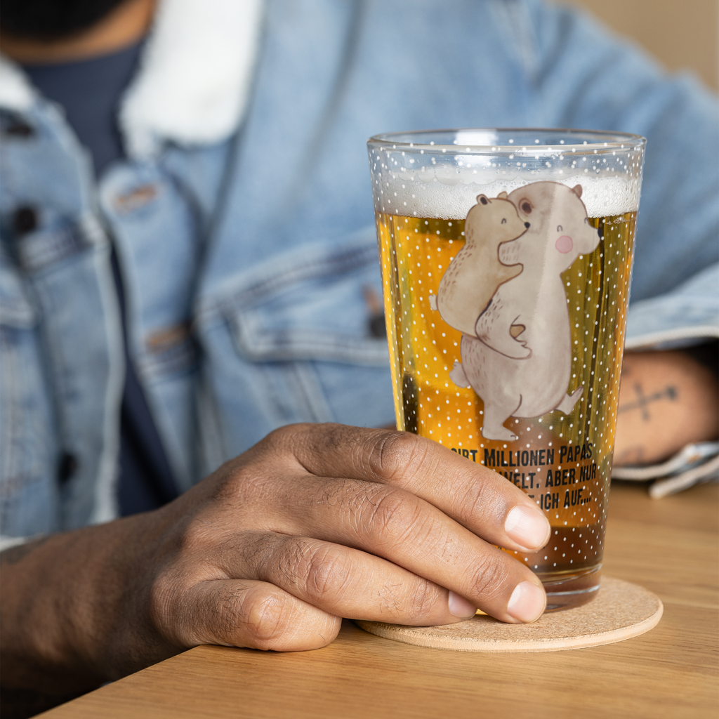 Premium Trinkglas Papa Bär Trinkglas, Glas, Pint Glas, Bierglas, Cocktail Glas, Wasserglas, Familie, Vatertag, Muttertag, Bruder, Schwester, Mama, Papa, Oma, Opa, Geschenk, Vater, Papi, Vati, Onkel, Geburtstag