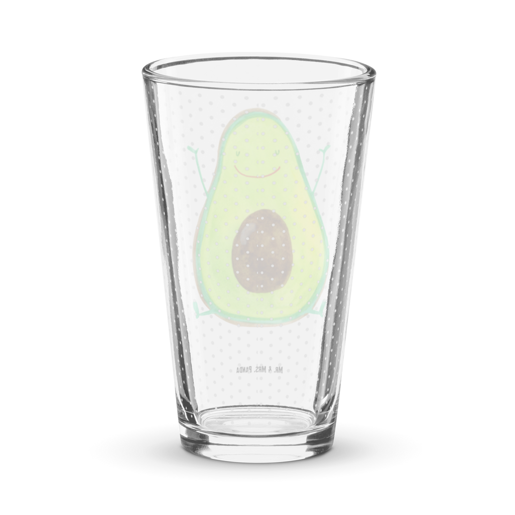 Premium Trinkglas Avocado Happy Trinkglas, Glas, Pint Glas, Bierglas, Cocktail Glas, Wasserglas, Avocado, Veggie, Vegan, Gesund, Chaos