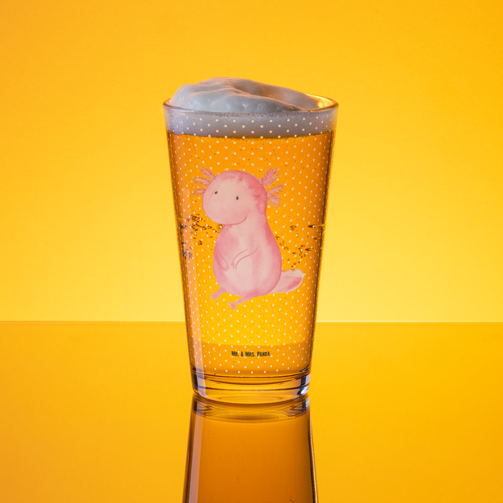Premium Trinkglas Axolotl Trinkglas, Glas, Pint Glas, Bierglas, Cocktail Glas, Wasserglas, Axolotl, Molch, Axolot, vergnügt, fröhlich, zufrieden, Lebensstil, Weisheit, Lebensweisheit, Liebe, Freundin