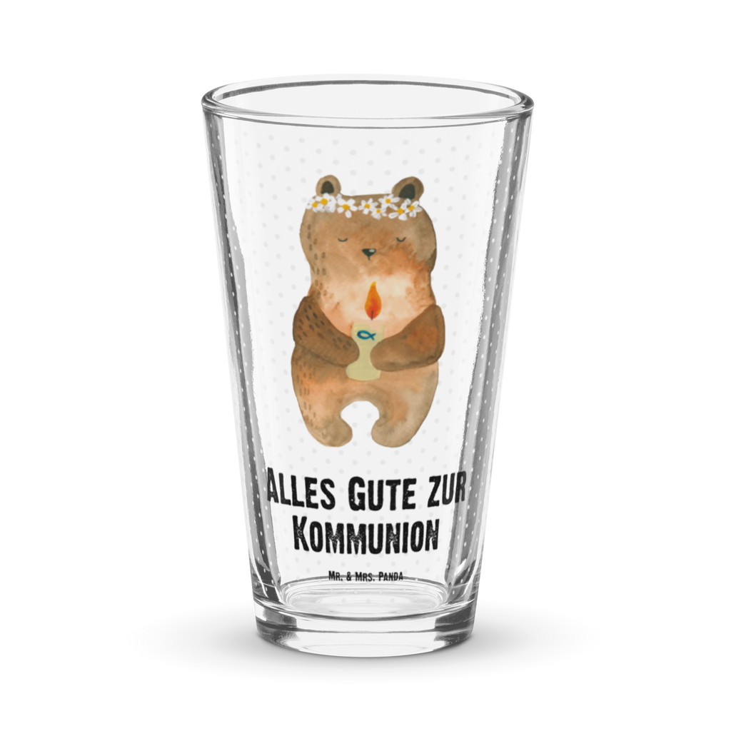 Premium Trinkglas Kommunion-Bär Trinkglas, Glas, Pint Glas, Bierglas, Cocktail Glas, Wasserglas, Bär, Teddy, Teddybär, Kommunion, Gottes Segen, Taufkerze, katholisch