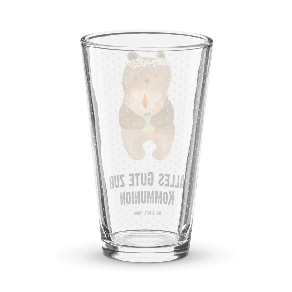 Premium Trinkglas Kommunion-Bär Trinkglas, Glas, Pint Glas, Bierglas, Cocktail Glas, Wasserglas, Bär, Teddy, Teddybär, Kommunion, Gottes Segen, Taufkerze, katholisch