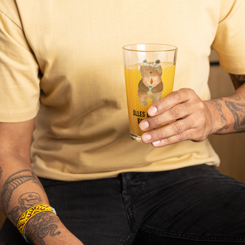 Premium Trinkglas Kommunion-Bär Trinkglas, Glas, Pint Glas, Bierglas, Cocktail Glas, Wasserglas, Bär, Teddy, Teddybär, Kommunion, Gottes Segen, Taufkerze, katholisch