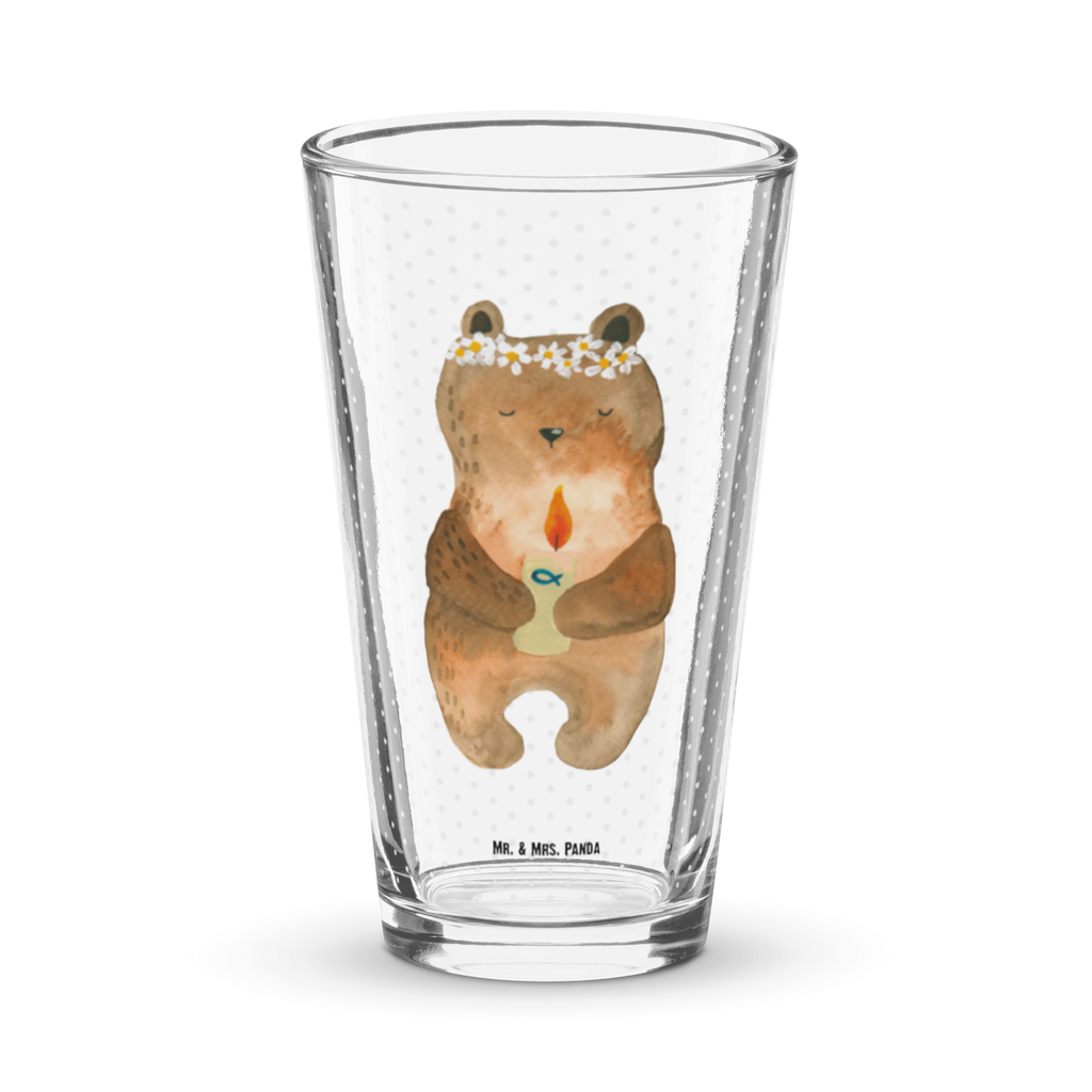 Premium Trinkglas Kommunion-Bär Trinkglas, Glas, Pint Glas, Bierglas, Cocktail Glas, Wasserglas, Bär, Teddy, Teddybär, Kommunion, Gottes Segen, Taufkerze, katholisch