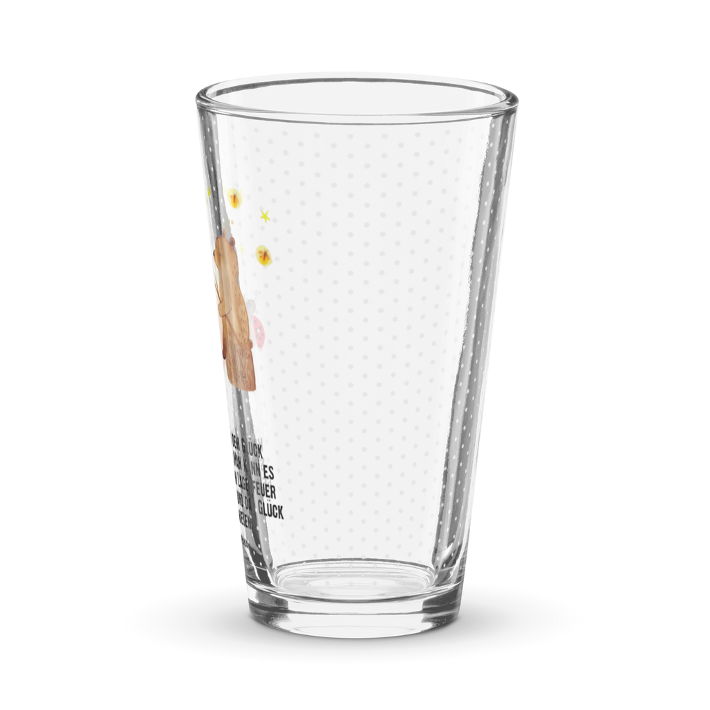 Premium Trinkglas Bär & Marienkäfer Lagerfeuer Trinkglas, Glas, Pint Glas, Bierglas, Cocktail Glas, Wasserglas, Bär, Teddy, Teddybär, Lagerfeuer