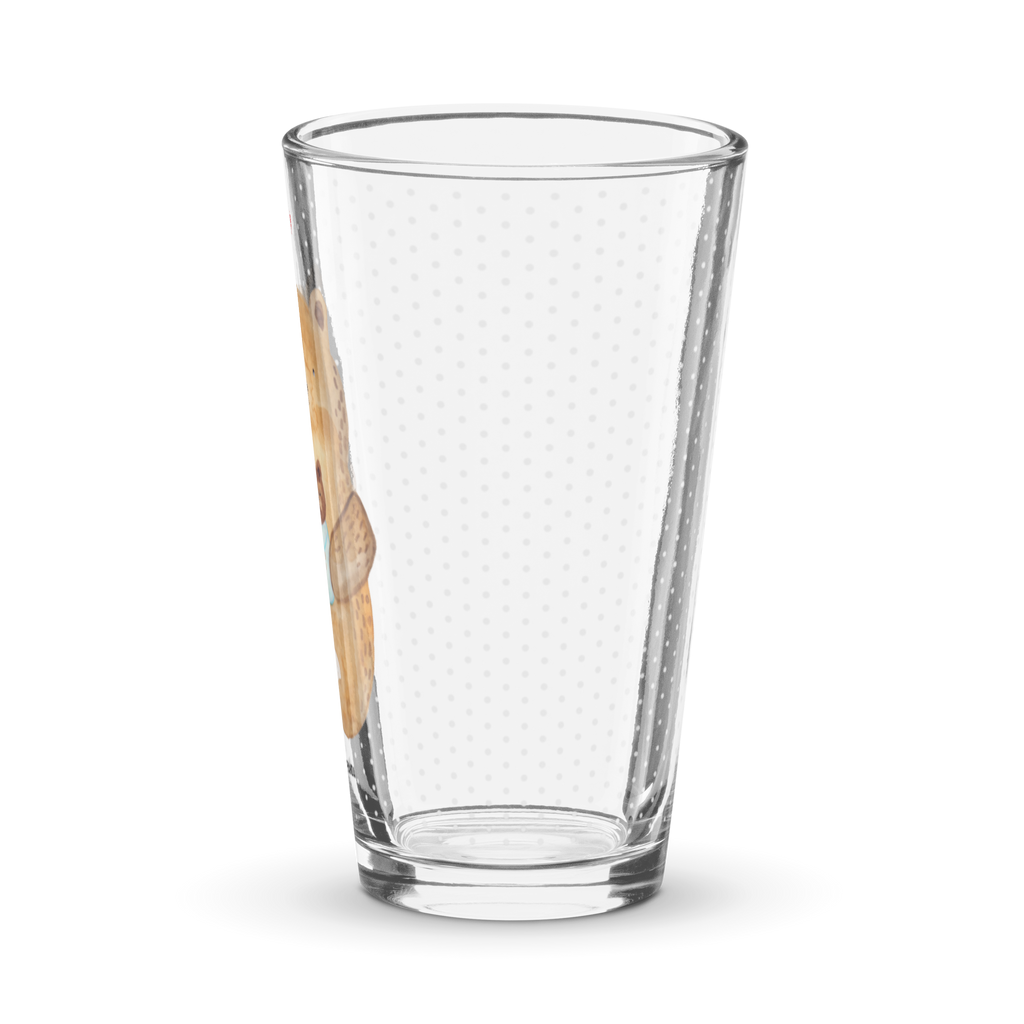 Premium Trinkglas Bär mit Baby Trinkglas, Glas, Pint Glas, Bierglas, Cocktail Glas, Wasserglas, Bär, Teddy, Teddybär, Eltern, Mutter, Baby, Taufe, Geburt, Nichte, Neffe, Enkel, Enkelin, Täufling, Geburtstag, Glückwunsch