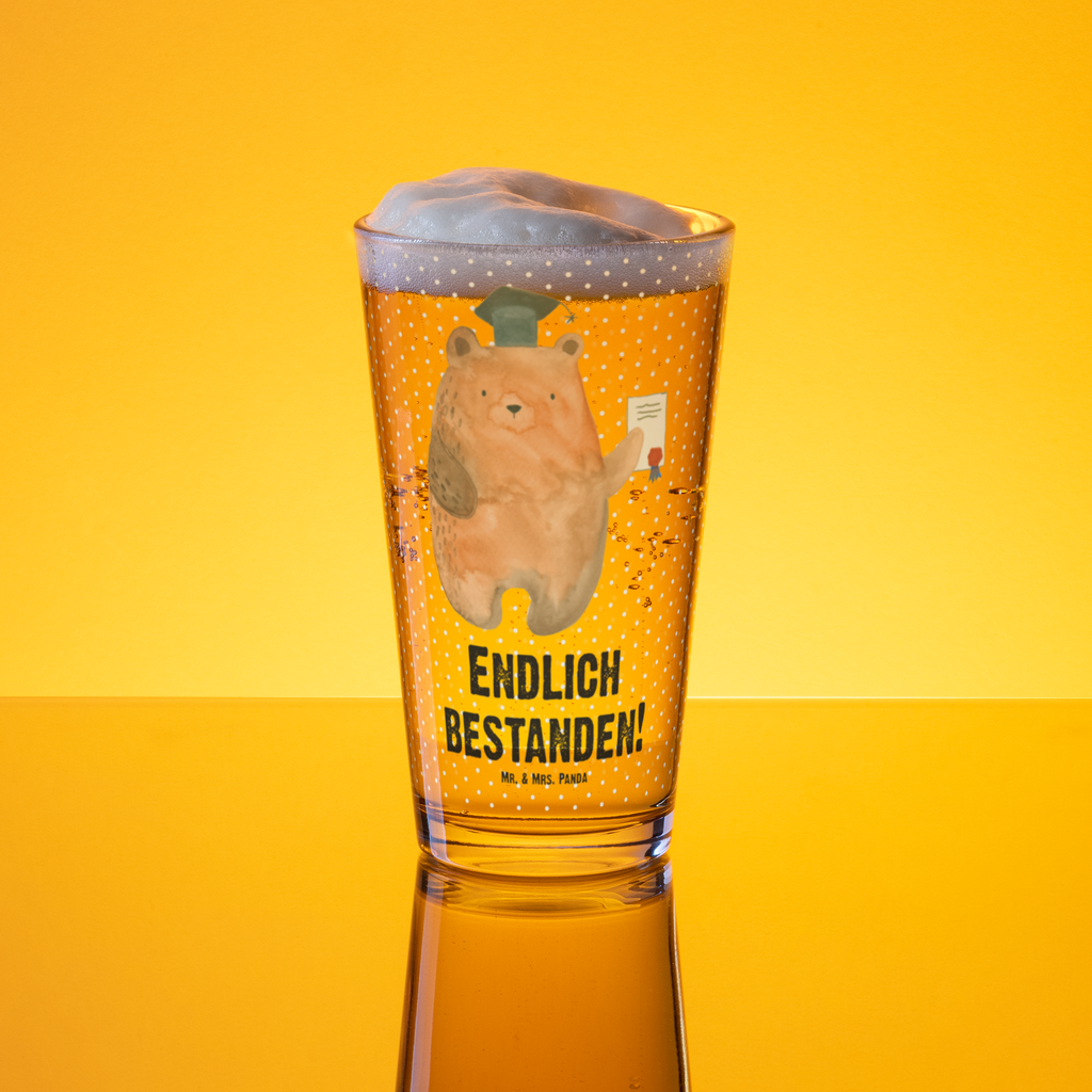 Premium Trinkglas Prüfungsbär Trinkglas, Glas, Pint Glas, Bierglas, Cocktail Glas, Wasserglas, Bär, Teddy, Teddybär, Abitur, Prüfungen, Prüfung bestanden, Abschluss, Zeugnis, Abschlusszeugnis