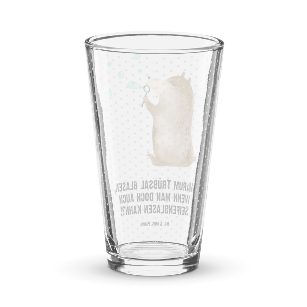 Premium Trinkglas Bär Seifenblasen Trinkglas, Glas, Pint Glas, Bierglas, Cocktail Glas, Wasserglas, Bär, Teddy, Teddybär, Seifenblasen Bär Lustig Sein Glücklich Traurig Happy