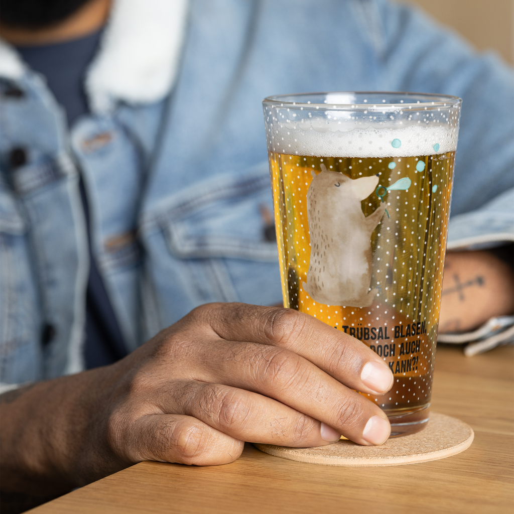Premium Trinkglas Bär Seifenblasen Trinkglas, Glas, Pint Glas, Bierglas, Cocktail Glas, Wasserglas, Bär, Teddy, Teddybär, Seifenblasen Bär Lustig Sein Glücklich Traurig Happy