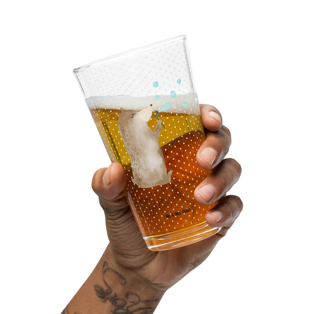 Premium Trinkglas Bär Seifenblasen Trinkglas, Glas, Pint Glas, Bierglas, Cocktail Glas, Wasserglas, Bär, Teddy, Teddybär, Seifenblasen Bär Lustig Sein Glücklich Traurig Happy