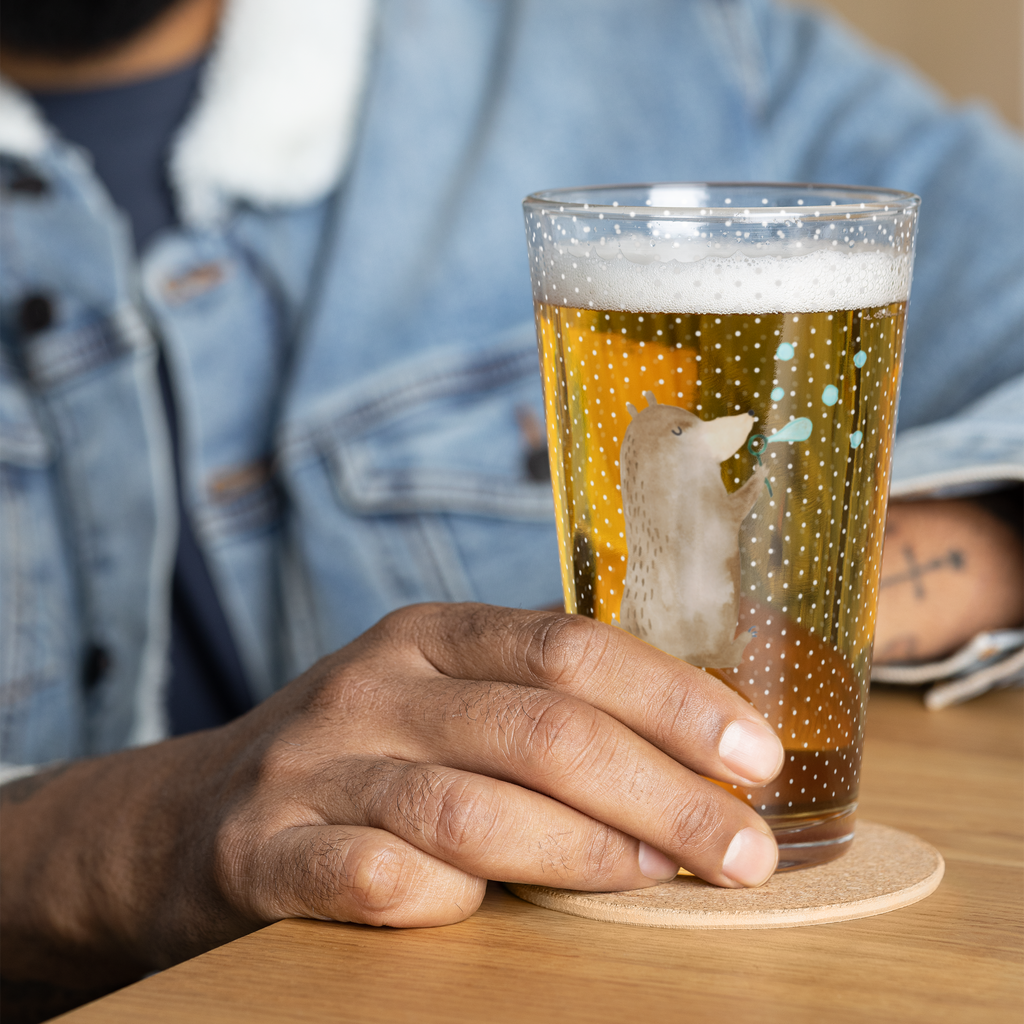 Premium Trinkglas Bär Seifenblasen Trinkglas, Glas, Pint Glas, Bierglas, Cocktail Glas, Wasserglas, Bär, Teddy, Teddybär, Seifenblasen Bär Lustig Sein Glücklich Traurig Happy