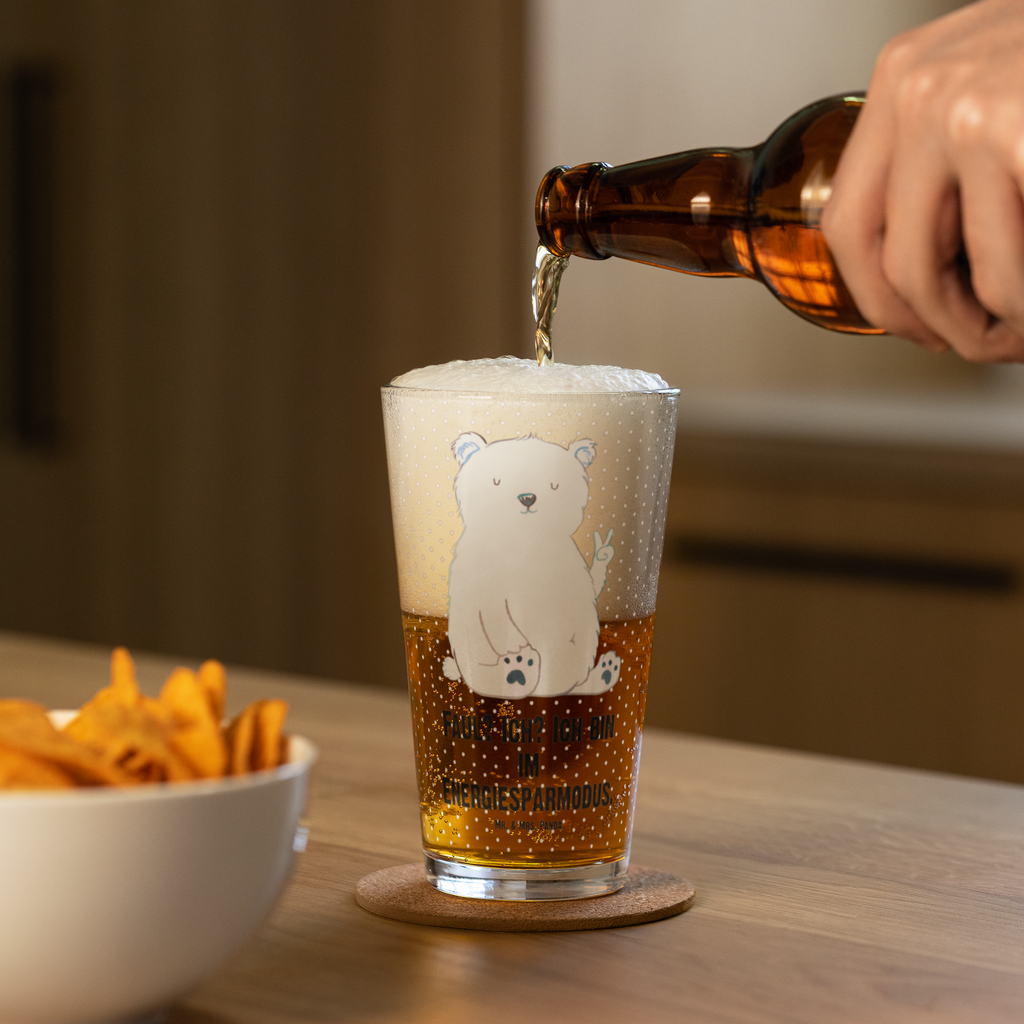 Premium Trinkglas Eisbär Faul Trinkglas, Glas, Pint Glas, Bierglas, Cocktail Glas, Wasserglas, Bär, Teddy, Teddybär, Eisbär, Nordpol, Faul, Entspannen, Relaxen, Büro, Arbeit, Bürojob, Arbeitsplatz, Homeoffice
