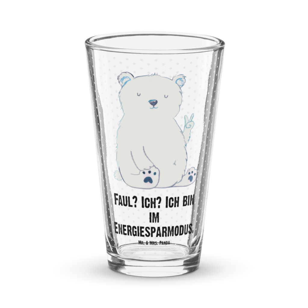Premium Trinkglas Eisbär Faul Trinkglas, Glas, Pint Glas, Bierglas, Cocktail Glas, Wasserglas, Bär, Teddy, Teddybär, Eisbär, Nordpol, Faul, Entspannen, Relaxen, Büro, Arbeit, Bürojob, Arbeitsplatz, Homeoffice