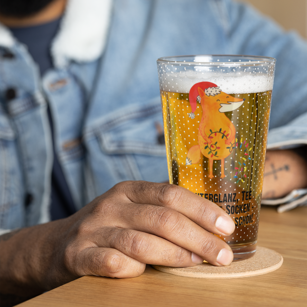 Premium Trinkglas Fuchs Weihnachten Trinkglas, Glas, Pint Glas, Bierglas, Cocktail Glas, Wasserglas, Winter, Weihnachten, Weihnachtsdeko, Nikolaus, Advent, Heiligabend, Wintermotiv, Fuchs, Füchse, Spruch schön, Geschenk Weihnachten, Weihnachtsmann, Weihnachtszeit