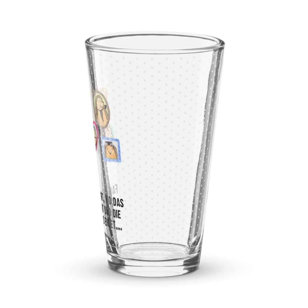 Premium Trinkglas Igel Familie Trinkglas, Glas, Pint Glas, Bierglas, Cocktail Glas, Wasserglas, Familie, Vatertag, Muttertag, Bruder, Schwester, Mama, Papa, Oma, Opa, Liebe, Igel, Bilder, Zusammenhalt, Glück