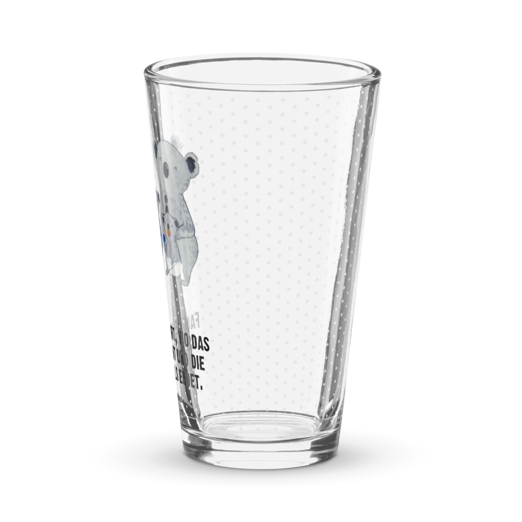 Premium Trinkglas Koala Familie Trinkglas, Glas, Pint Glas, Bierglas, Cocktail Glas, Wasserglas, Familie, Vatertag, Muttertag, Bruder, Schwester, Mama, Papa, Oma, Opa, Koala, Koalas, Family, Kinder, Geschwister, Familienleben
