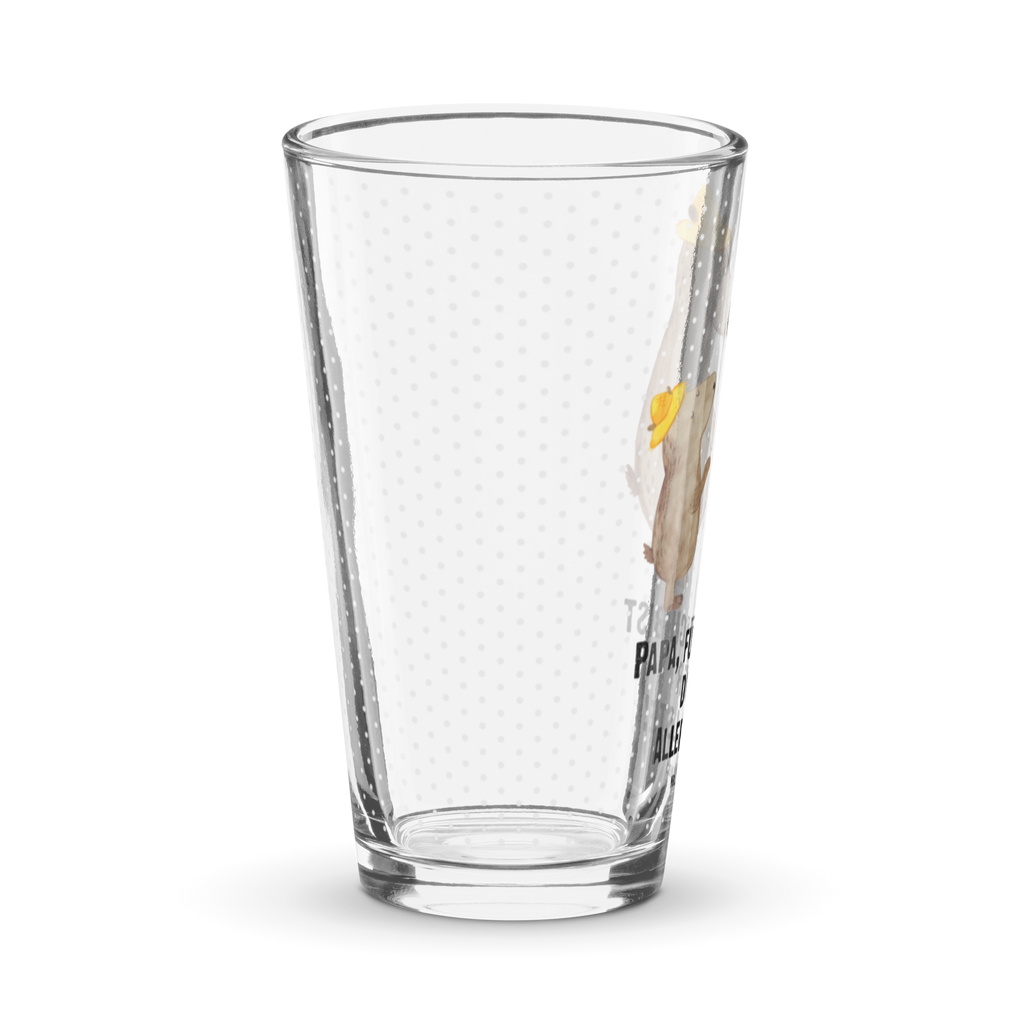 Premium Trinkglas Bären mit Hut Trinkglas, Glas, Pint Glas, Bierglas, Cocktail Glas, Wasserglas, Familie, Vatertag, Muttertag, Bruder, Schwester, Mama, Papa, Oma, Opa, Bär, Bären, Vater, Papi, Paps, Dad, Daddy, Lieblingsmensch, Sohn, Söhne, Kind, Kinder, Vater-Sohn, Family, Vorbild