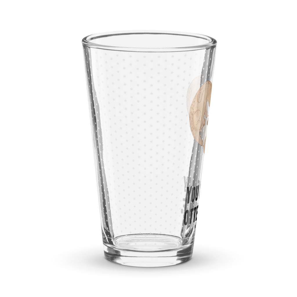 Premium Trinkglas Otter Herz Trinkglas, Glas, Pint Glas, Bierglas, Cocktail Glas, Wasserglas, Otter, Fischotter, Seeotter, Liebe, Herz, Liebesbeweis, Liebesgeschenk, Bessere Hälfte, Love you, Jahrestag, Hochzeitstag, Verlobung, gemeinsames Leben