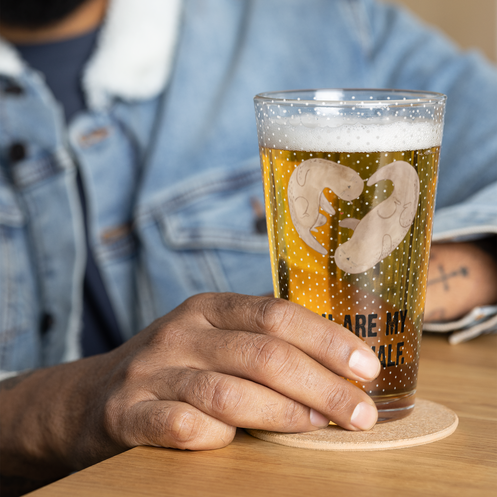 Premium Trinkglas Otter Herz Trinkglas, Glas, Pint Glas, Bierglas, Cocktail Glas, Wasserglas, Otter, Fischotter, Seeotter, Liebe, Herz, Liebesbeweis, Liebesgeschenk, Bessere Hälfte, Love you, Jahrestag, Hochzeitstag, Verlobung, gemeinsames Leben